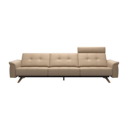 Stressless® Ella mit Holz 3-Sitzer (L) mit 1 Kopfstütze