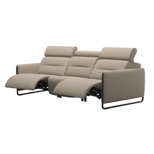 Stressless® Emily Steel 1 seater + Angled module + 1 seater (with 2 Power seats)
