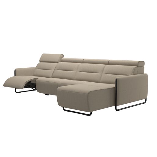 Stressless® Emily Steel 3 seater + Long Seat (M) (with 1 Power seat)