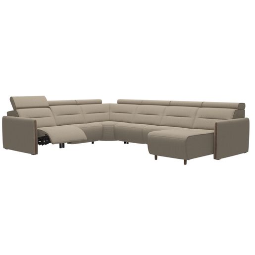 Stressless® Emily Wood 2 seater + Corner + 2 seater + Long Seat (M) (with 1 Power seat)