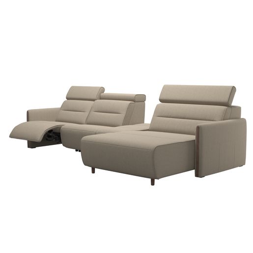 Stressless® Emily Wood 2 seater + Center + Long Seat (L) (with 1 Power seat)