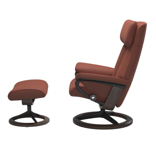 Stressless® Paul (M) Signature Base Recliner with Ottoman
