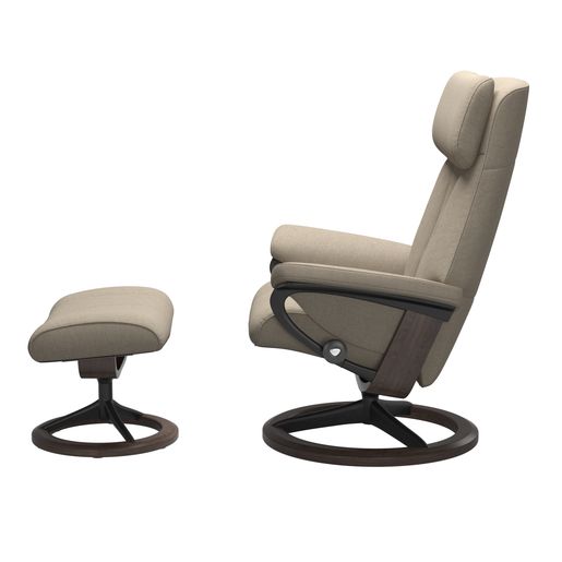 Stressless® Paul (L) Signature lenestol med krakk