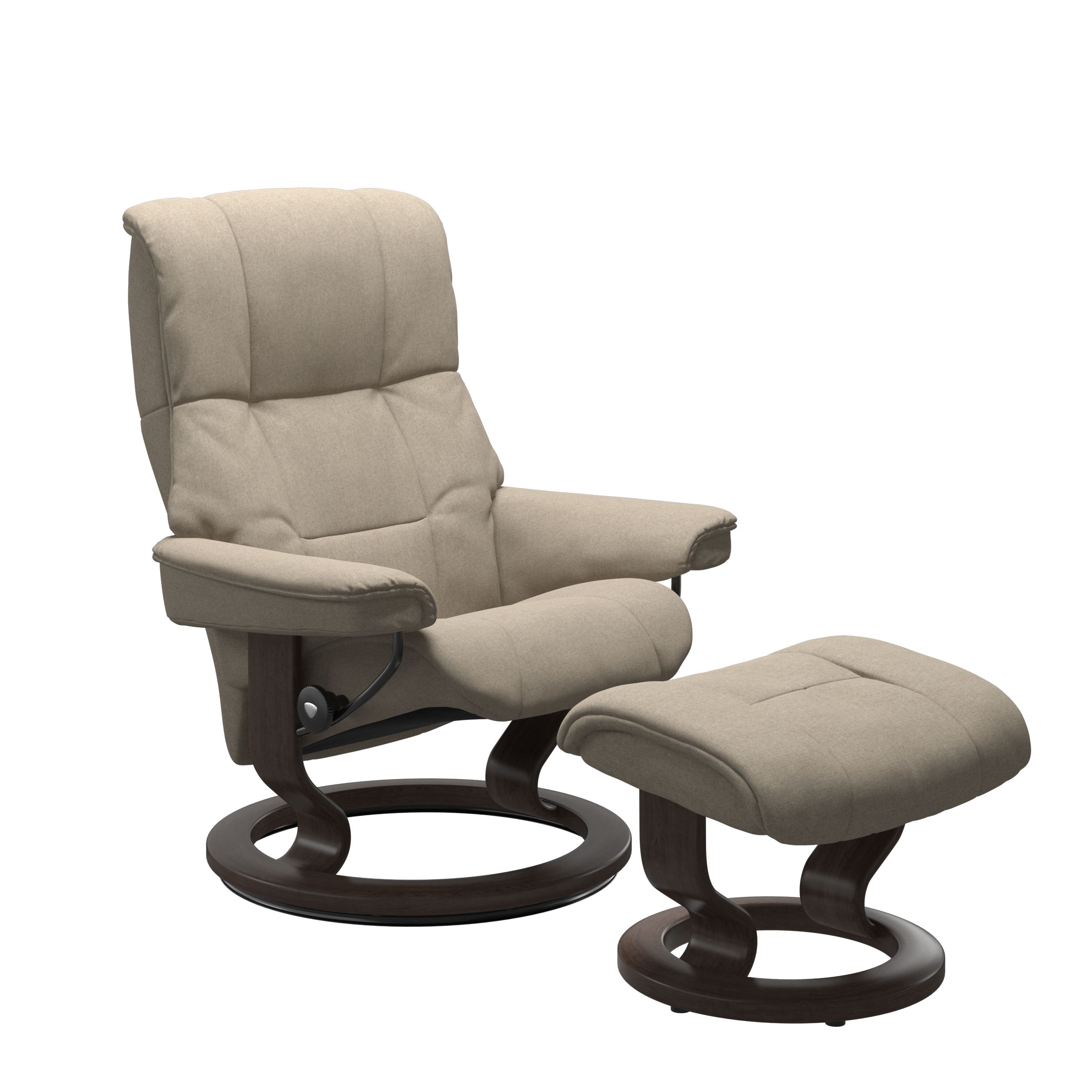 ★メイフェア 本革 ストレスレスチェア＆オットマン M クリーム オーク Stressless® Mayfair (M) クラシック オットマン付 | Recliners