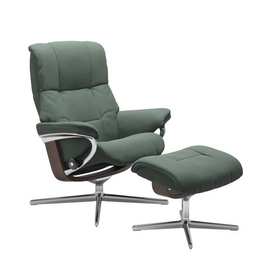 Stressless® Mayfair (M) Cross Base Recliner with Ottoman
