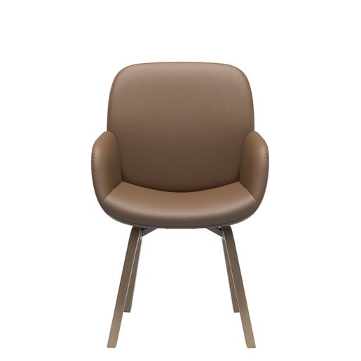 Stressless Bay eetkamerstoel, lage rug, met arm, op houten D200-onderstel