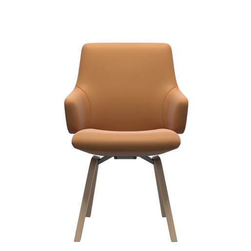 Stressless Laurel eetkamerstoel, maat l · lage rug, met arm, op houten D200-onderstel